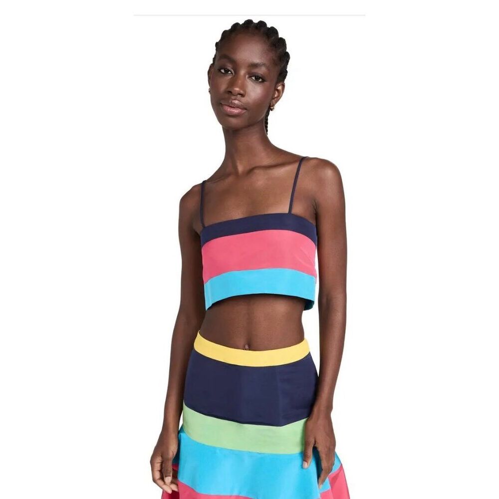 ROSIE ASSOULIN Striped Bandeau in Magenta NWT Size 2